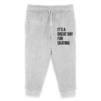 Skateboard - Kids Organic Sweatpants by Stanley/Stella - heather grey - Front