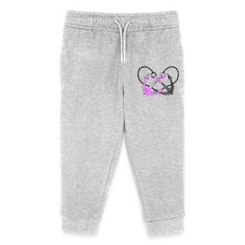 Deux ancrages - Pantalon de jogging enfant bio Stanley/Stella - gris chiné - Devant