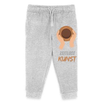 Zeitlose Kunst: Keramik, die bleibt - Kinder Organic Jogginghose Mini Mover von Stanley/Stella - Grau meliert - Vorne