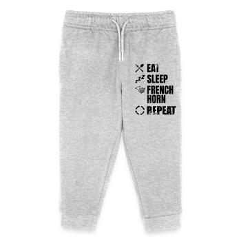 Horn Player Routine - Kids Organic Sweatpants by Stanley/Stella - heather grey - Front