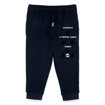 Conspiracy - Attempted Murder - Murder - Kids Organic Sweatpants by Stanley/Stella - navy - Front