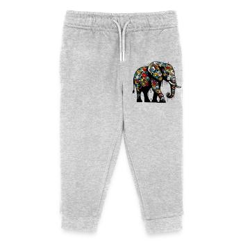 Elephant - Kids Organic Sweatpants by Stanley/Stella - heather grey - Front