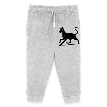 Oriental Shorthair Cat - Kids Organic Sweatpants by Stanley/Stella - heather grey - Front