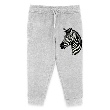 Zèbre - Pantalon de jogging enfant bio Stanley/Stella - gris chiné - Devant