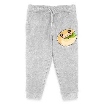 KAWAII PISTAZIE - Kinder Organic Jogginghose Mini Mover von Stanley/Stella - Grau meliert - Vorne