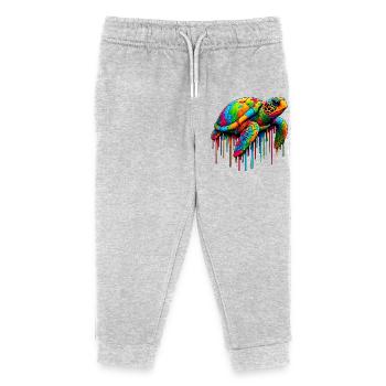 Turtle - Kids Organic Sweatpants by Stanley/Stella - heather grey - Front
