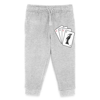 Cartes la grande faucheuse - Pantalon de jogging enfant bio Stanley/Stella - gris chiné - Devant