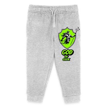 God of geek - Kids Organic Sweatpants by Stanley/Stella - heather grey - Front
