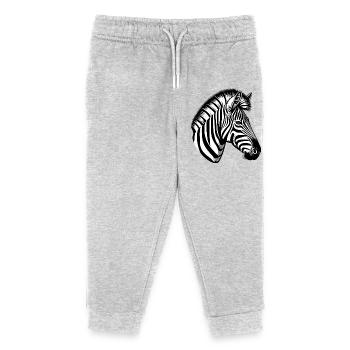 Zèbre - Pantalon de jogging enfant bio Stanley/Stella - gris chiné - Devant