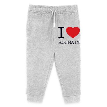 I LOVE ROUBAIX - Kids Organic Sweatpants by Stanley/Stella - heather grey - Front