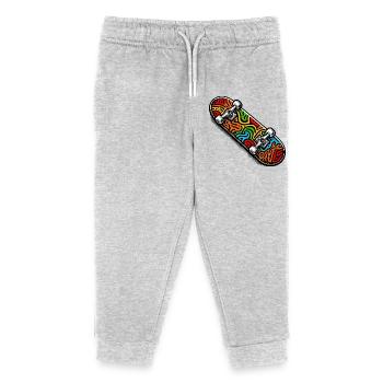Skateboard - Kids Organic Sweatpants by Stanley/Stella - heather grey - Front