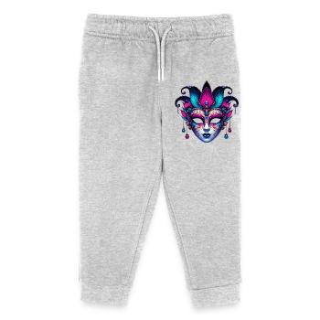 Masque du Carnaval de Venise - Pantalon de jogging enfant bio Stanley/Stella - gris chiné - Devant