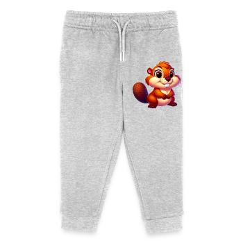 Castor - Pantalon de jogging enfant bio Stanley/Stella - gris chiné - Devant