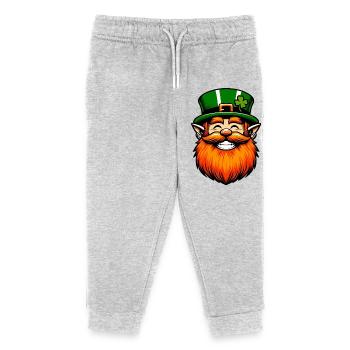 Irish Leprechaun Ireland - Kids Organic Sweatpants by Stanley/Stella - heather grey - Front