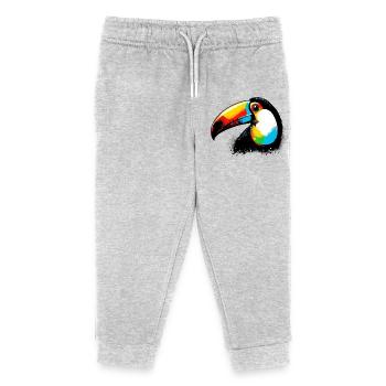 Toucan - Kids Organic Sweatpants by Stanley/Stella - heather grey - Front