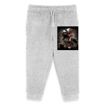 Singender Hund - Kinder Organic Jogginghose Mini Mover von Stanley/Stella - Grau meliert - Vorne