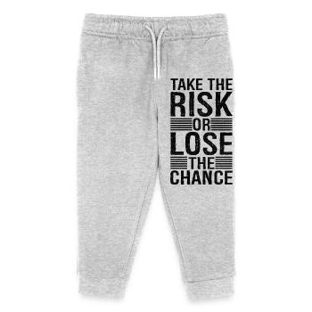 Gehen Sie das Risiko ein und verpassen Sie die Chance - Kinder Organic Jogginghose Mini Mover von Stanley/Stella - Grau meliert - Vorne