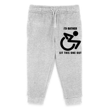 Sitzen Sie das hier aus. in meinem Rollstuhl # - Kinder Organic Jogginghose Mini Mover von Stanley/Stella - Grau meliert - Vorne