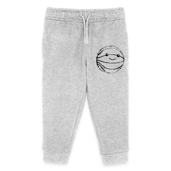 Basketball Ball Comic Look - Kids Organic Sweatpants by Stanley/Stella - heather grey - Front