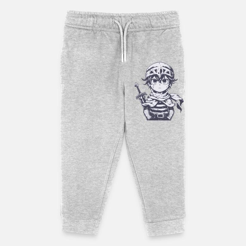 Petit chevalier de la forêt avec épée - Pantalon de jogging enfant bio Stanley/Stella - gris chiné
