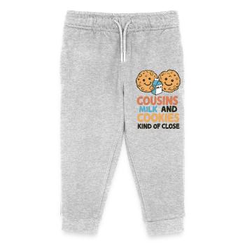 Milk and biscuits Cousins - Kids Organic Sweatpants by Stanley/Stella - heather grey - Front