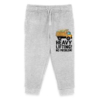 Dump Truck Heavy Lifting - Kinder Organic Jogginghose Mini Mover von Stanley/Stella - Grau meliert - Vorne
