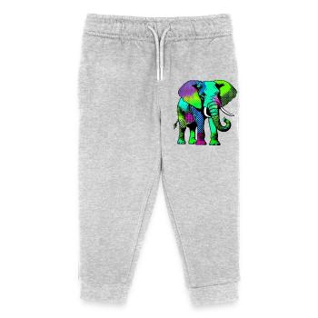 Elephant - Kids Organic Sweatpants by Stanley/Stella - heather grey - Front