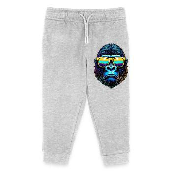 Gorilla - Kids Organic Sweatpants by Stanley/Stella - heather grey - Front