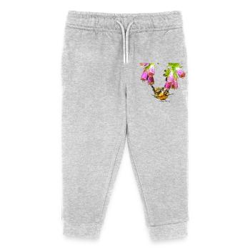 Bee mosaic with realistic effect - Kids Organic Sweatpants by Stanley/Stella - heather grey - Front