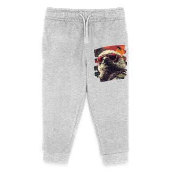 Faultier - Kinder Organic Jogginghose Mini Mover von Stanley/Stella - Grau meliert - Vorne