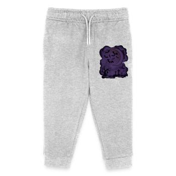 Mondnacht mit Fledermäusen und Gräbern - Kinder Organic Jogginghose Mini Mover von Stanley/Stella - Grau meliert - Vorne