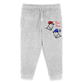 da simmer dabei, Karneval - Kinder Organic Jogginghose Mini Mover von Stanley/Stella - Grau meliert - Vorne