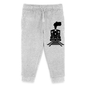 Croquis ferroviaire - Pantalon de jogging enfant bio Stanley/Stella - gris chiné - Devant