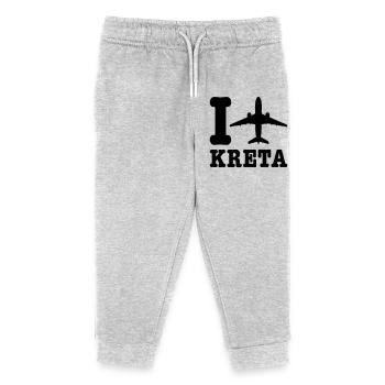 Crete Holidays - Kids Organic Sweatpants by Stanley/Stella - heather grey - Front