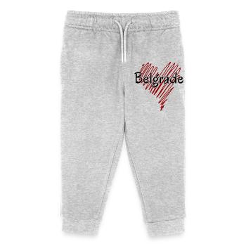 Ich liebe Belgrad, Belgrad Serbien - Kinder Organic Jogginghose Mini Mover von Stanley/Stella - Grau meliert - Vorne