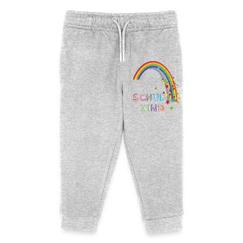 Schoolchild Rainbow - Kids Organic Sweatpants by Stanley/Stella - heather grey - Front