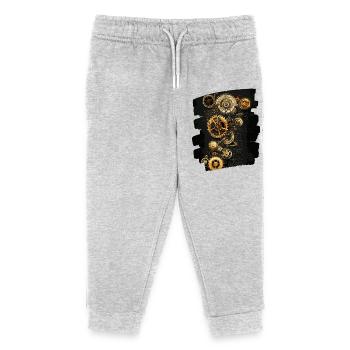 Horloge steampunk - Pantalon de jogging enfant bio Stanley/Stella - gris chiné - Devant