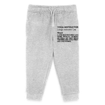 Yoga Teacher Meaning - Kids Organic Sweatpants by Stanley/Stella - heather grey - Front