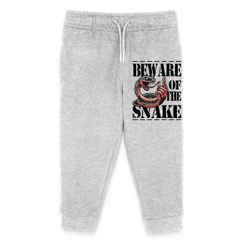 Attention au serpent - Pantalon de jogging enfant bio Stanley/Stella - gris chiné - Devant