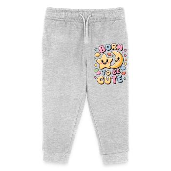 Born to be cute - Kids Organic Sweatpants by Stanley/Stella - heather grey - Front