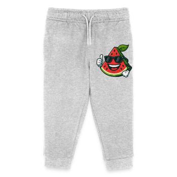 Refreshing Watermelon Summer Fruit Cool Thumb - Kids Organic Sweatpants by Stanley/Stella - heather grey - Front