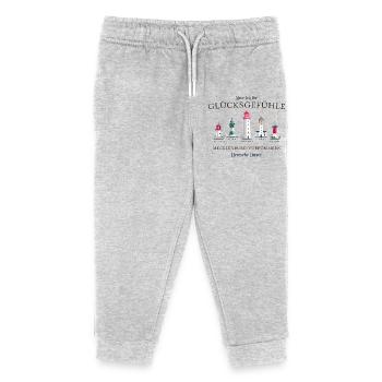 Rügen, Poel, Usedom, Hiddensee Dessin à la main - Pantalon de jogging enfant bio Stanley/Stella - gris chiné - Devant