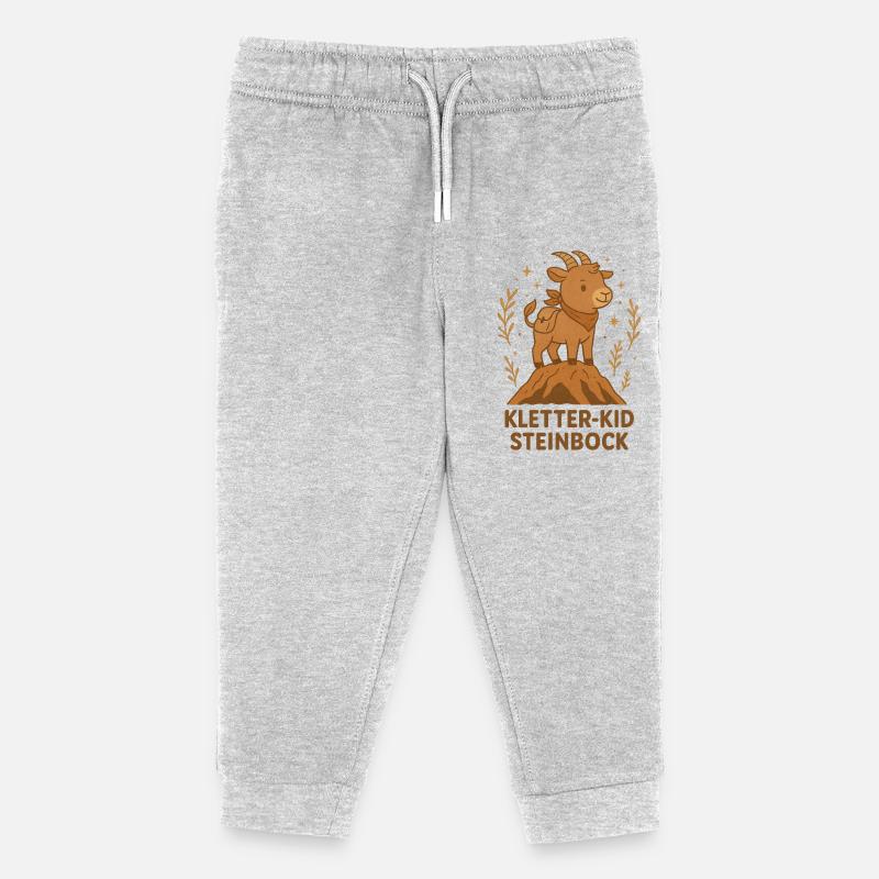 Kletter Kid Steinbock - Kinder Organic Jogginghose Mini Mover von Stanley/Stella - Grau meliert