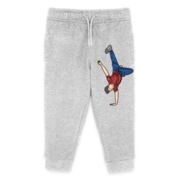 B Garçon Dessin - Pantalon de jogging enfant bio Stanley/Stella - gris chiné - Devant