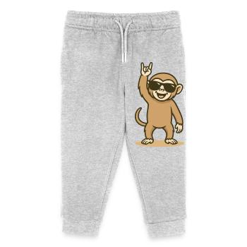 Rock’n’Swing Gibbon Baby - Pantalon de jogging enfant bio Stanley/Stella - gris chiné - Devant
