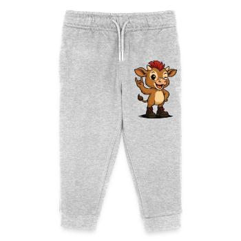 Punk Rock Veau - Pantalon de jogging enfant bio Stanley/Stella - gris chiné - Devant