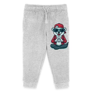 Baiser côtier frais - Pantalon de jogging enfant bio Stanley/Stella - gris chiné - Devant
