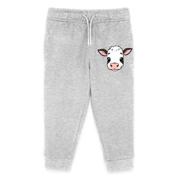 Cow - Kids Organic Sweatpants by Stanley/Stella - heather grey - Front