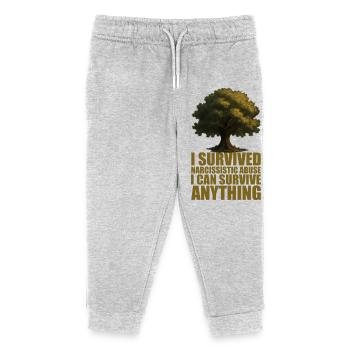 Conception d’arbre de survie résilient - Pantalon de jogging enfant bio Stanley/Stella - gris chiné - Devant