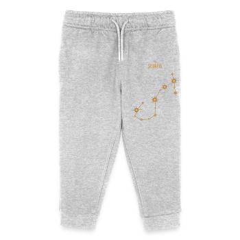 Scorpio Zodiac Sign Star Constellation Golden Tone - Kids Organic Sweatpants by Stanley/Stella - heather grey - Front
